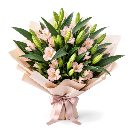 Oriental Lily and Alstroemeria Bouquet