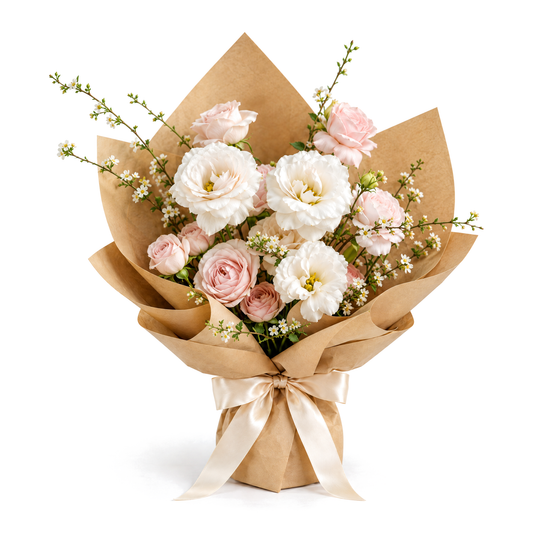 Ivory Blush Kraft Bouquet
